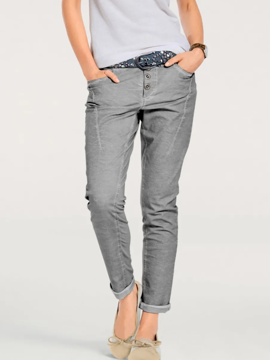 Pantalons en jersey coupe carotte avec poches fendues