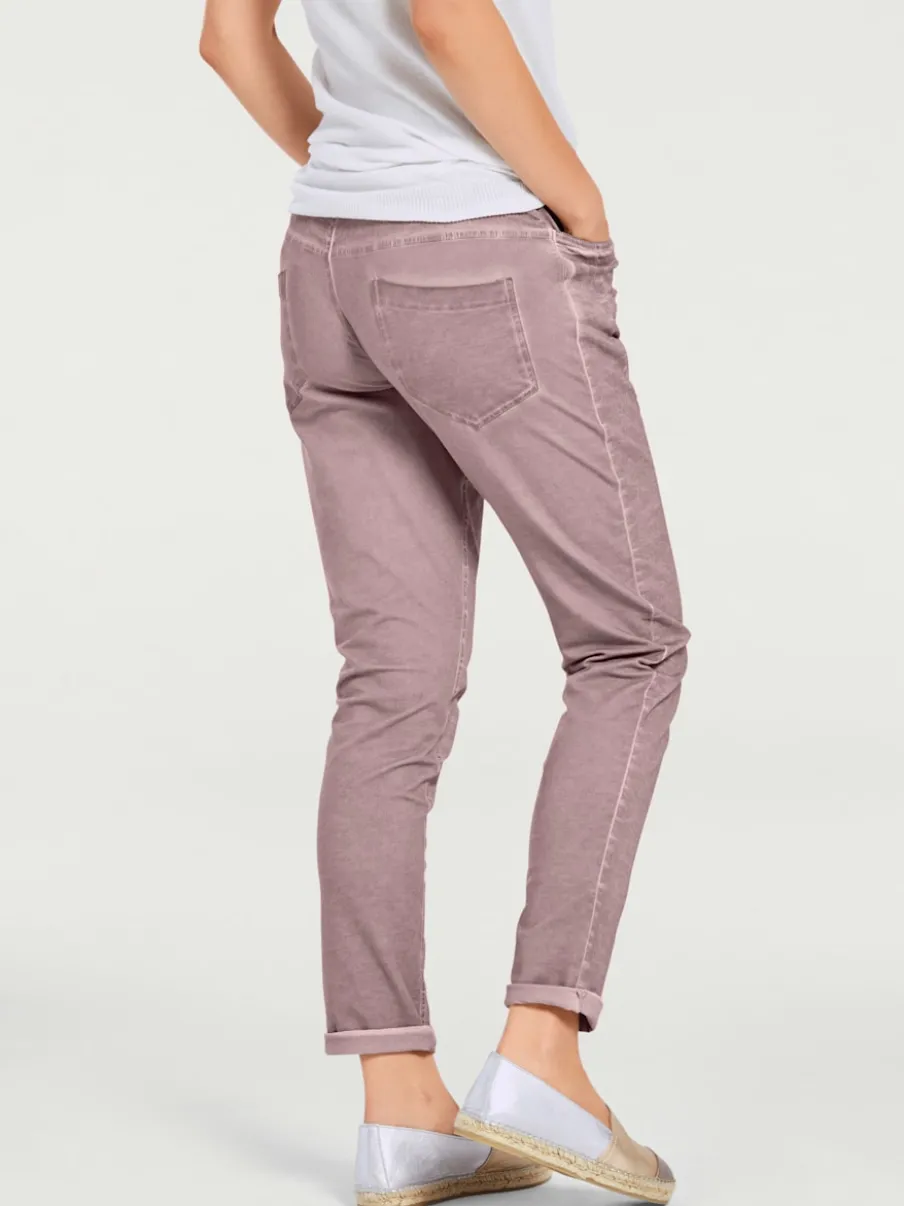 Pantalons en jersey coupe carotte avec poches fendues