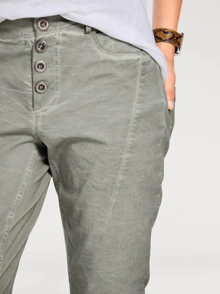 Pantalons en jersey coupe carotte avec poches fendues