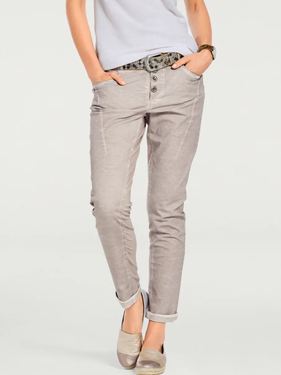 Pantalons en jersey coupe carotte avec poches fendues