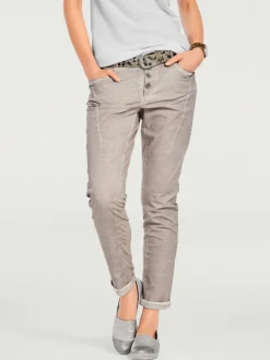Pantalons en jersey coupe carotte avec poches fendues