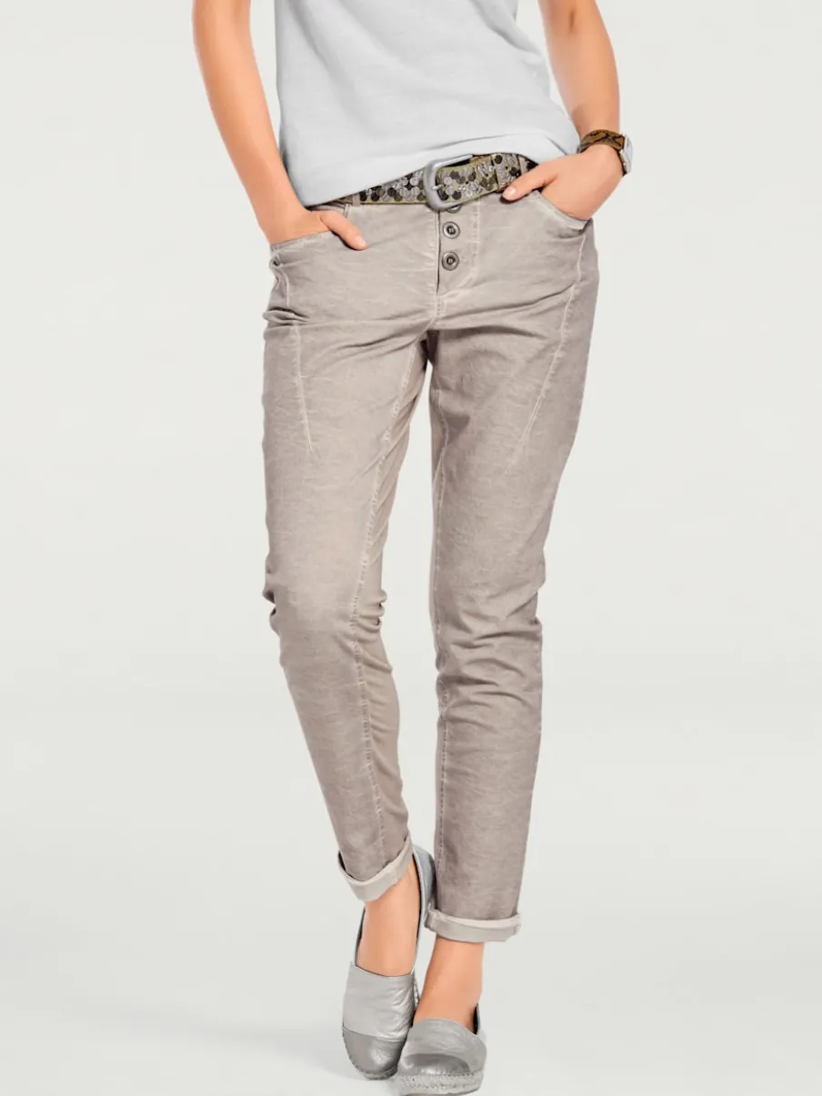 Pantalons en jersey coupe carotte avec poches fendues