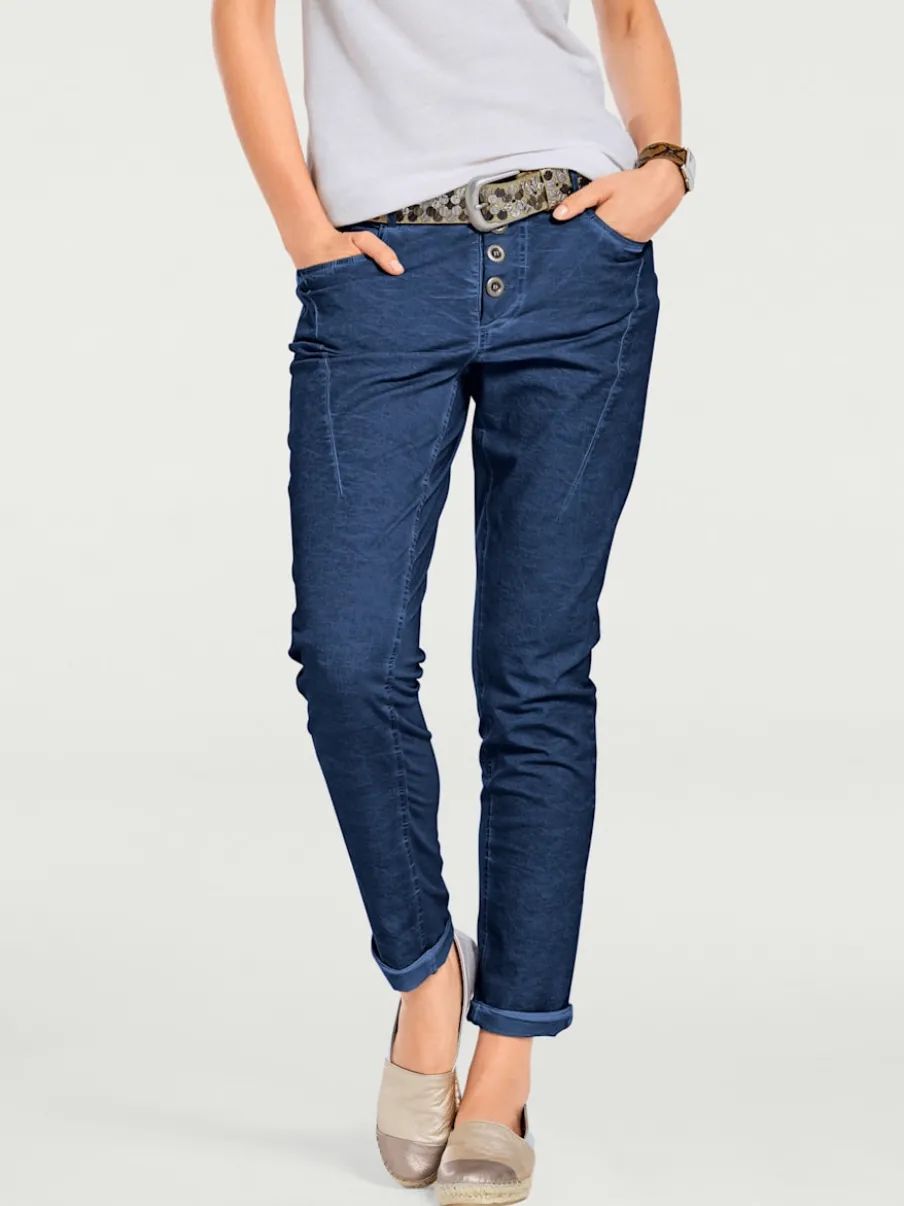 Pantalons en jersey coupe carotte avec poches fendues