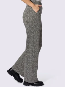 Pantalons en jersey à motif chevron avec poches