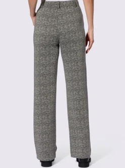 Pantalons en jersey à motif chevron avec poches