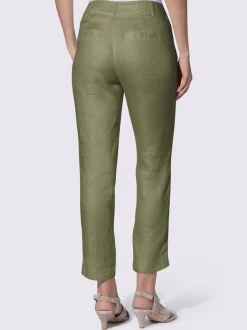 Pantalons en lin confortables avec poches fendues raffinées