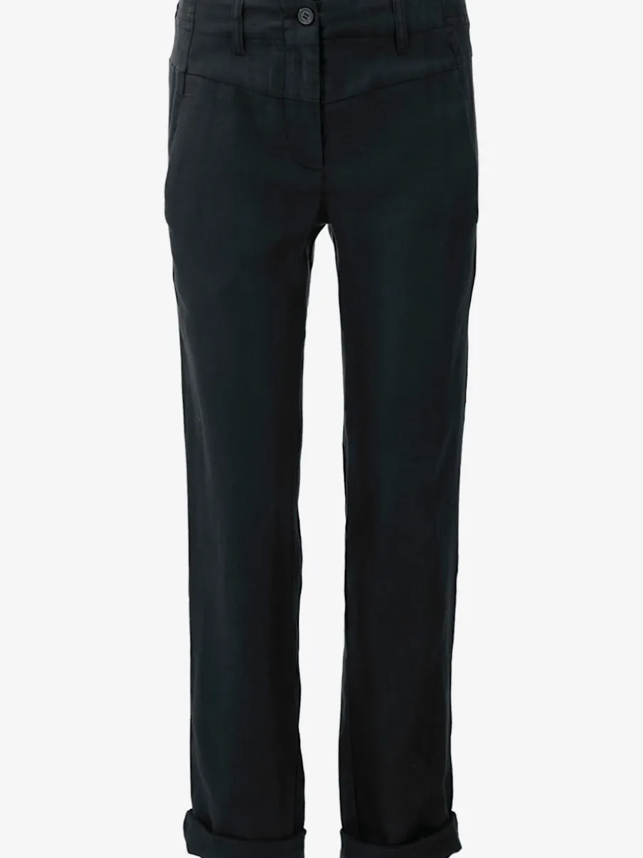 Pantalons en lin confortables avec poches fendues raffinées