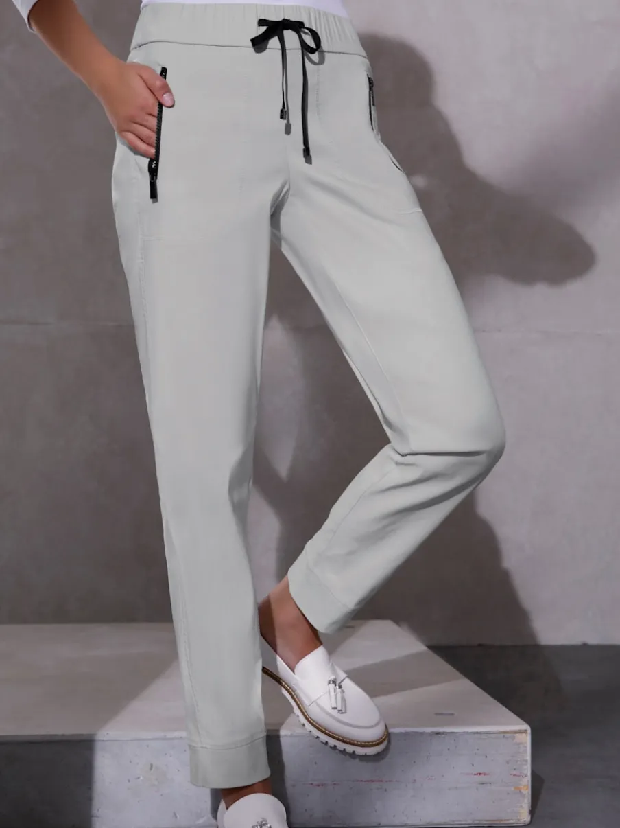 Pantalons en lyocell respirant avec ceinture élastique confortable