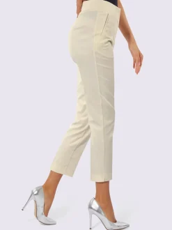 Pantalons en mélange de lyocell avec nervures décoratives
