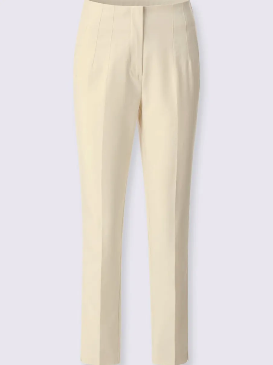 Pantalons en mélange de lyocell avec nervures décoratives