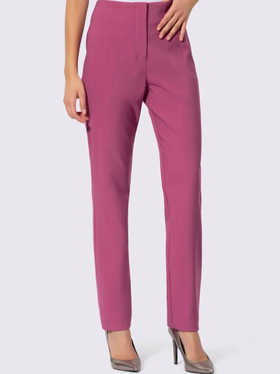 Pantalons en polyester recyclé avec ceinture lisse décorative