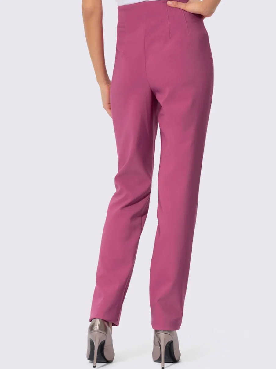 Pantalons en polyester recyclé avec ceinture lisse décorative