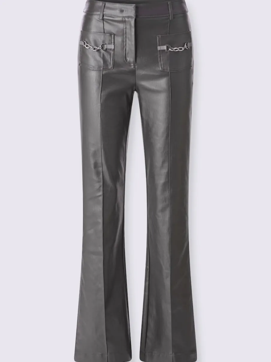 Pantalons en synthétique doux avec poches et nervures