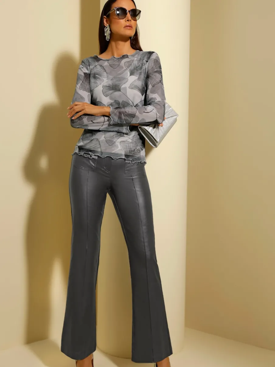 Pantalons en synthétique doux avec poches et nervures