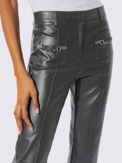 Pantalons en synthétique doux avec poches et nervures