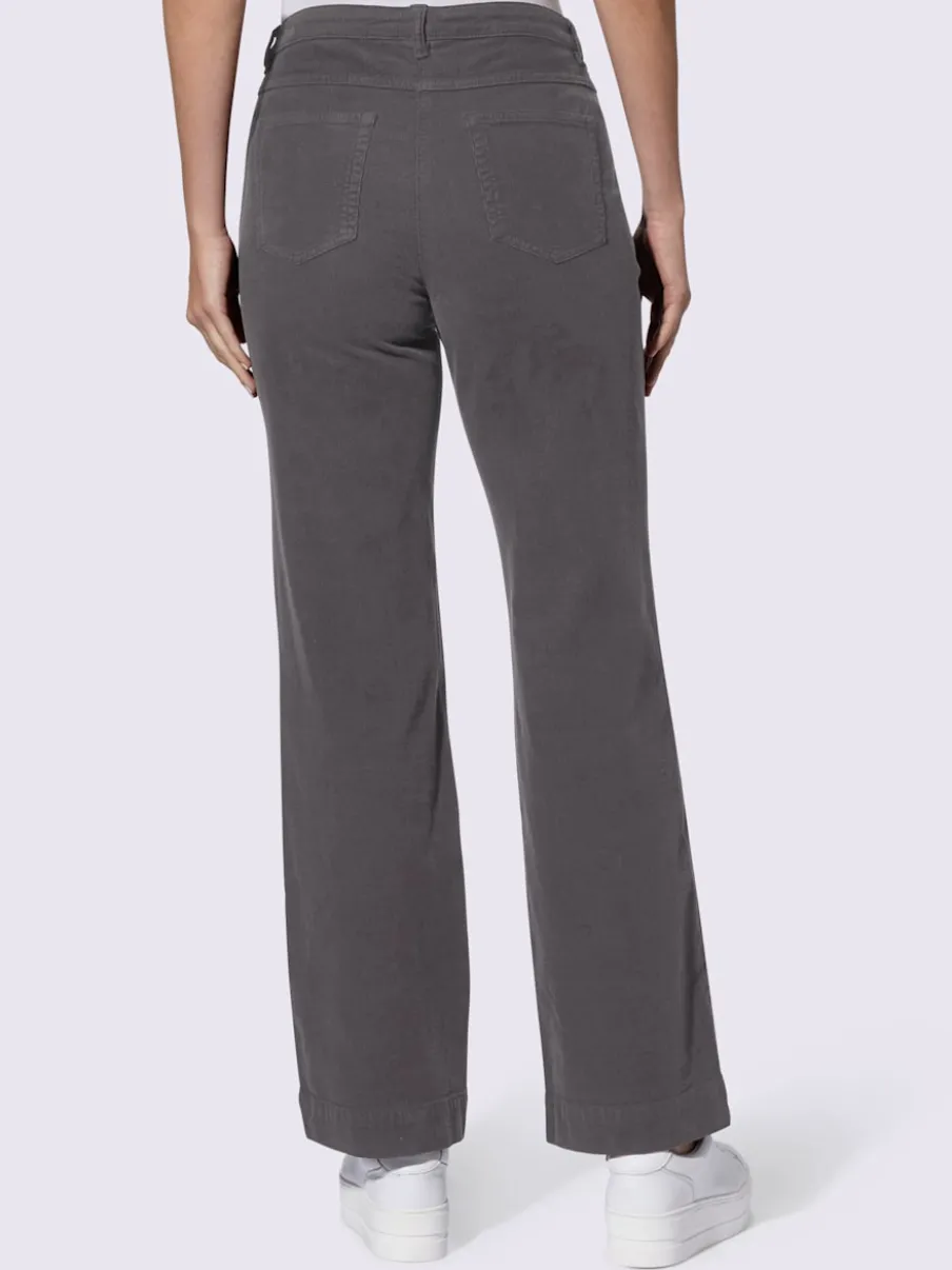 Pantalons en velours côtelé confortables à coupe large