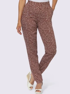 Pantalons estivaux à motif pois avec poches pratiques