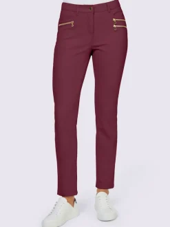 Pantalons extensibles avec coutures push-up et poches intégrées