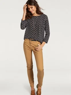 Pantalons extensibles avec coutures push-up et poches intégrées