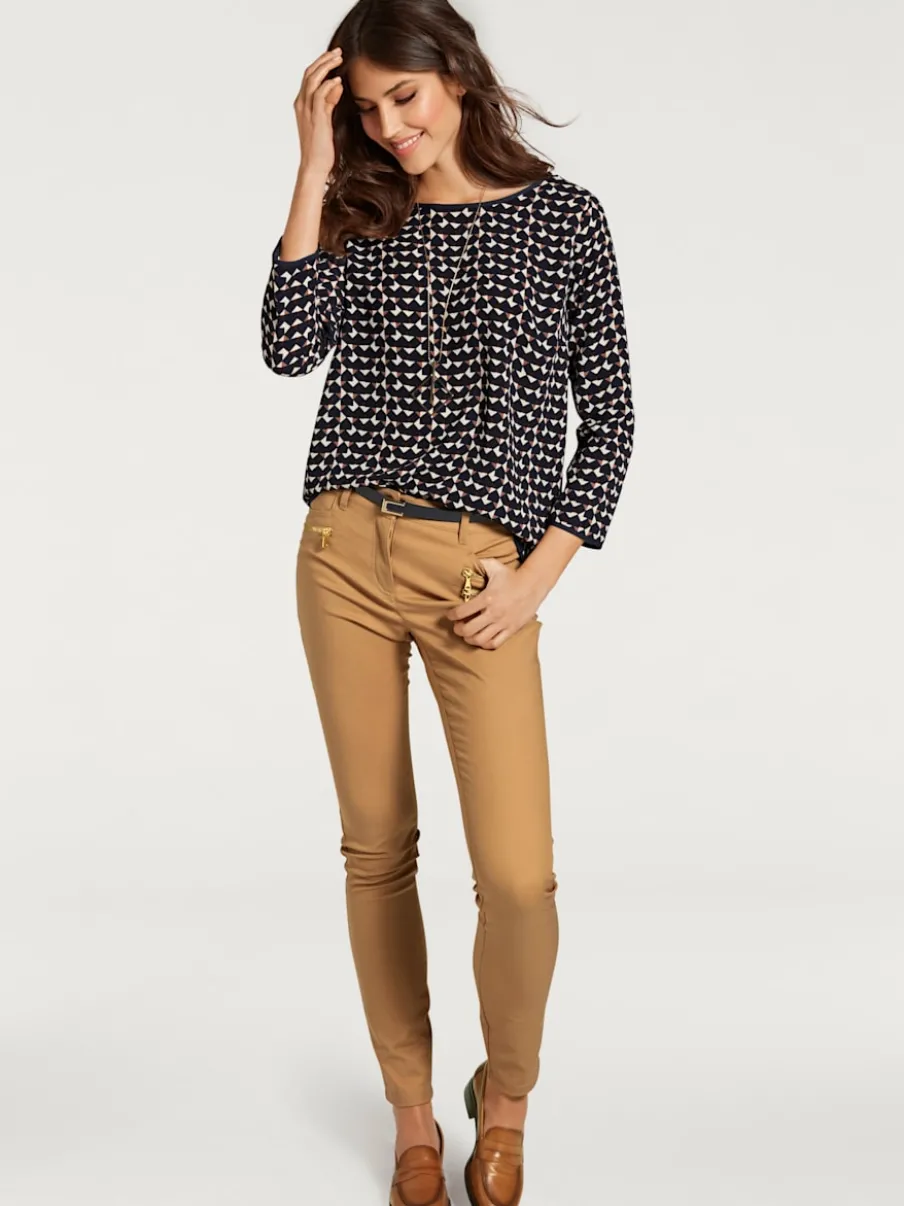 Pantalons extensibles avec coutures push-up et poches intégrées