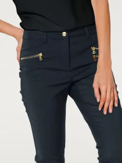 Pantalons extensibles avec coutures push-up et poches intégrées