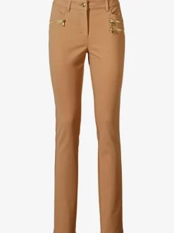 Pantalons extensibles avec coutures push-up et poches intégrées