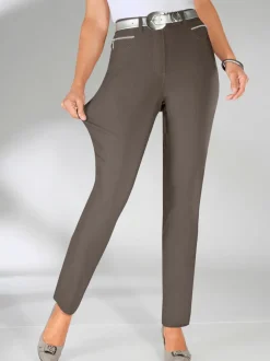 Pantalons extensibles avec poches zippées et passants