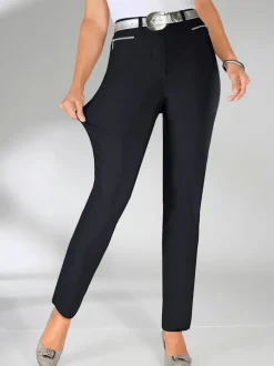 Pantalons extensibles avec poches zippées et passants