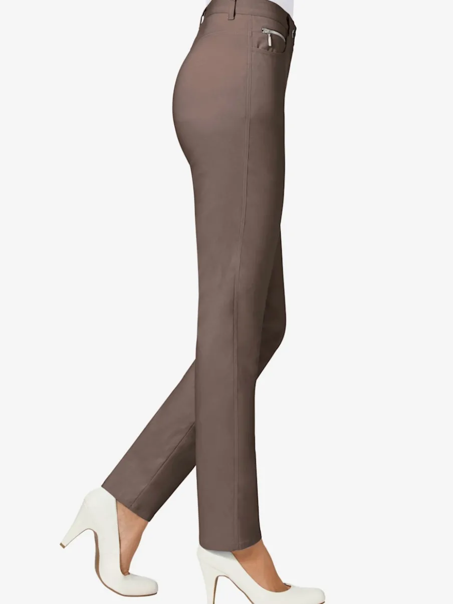 Pantalons extensibles avec poches zippées et passants