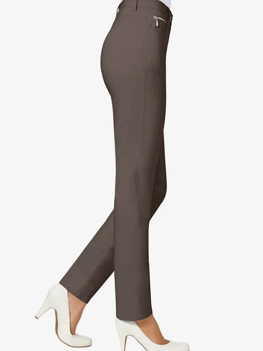 Pantalons extensibles avec poches zippées et passants