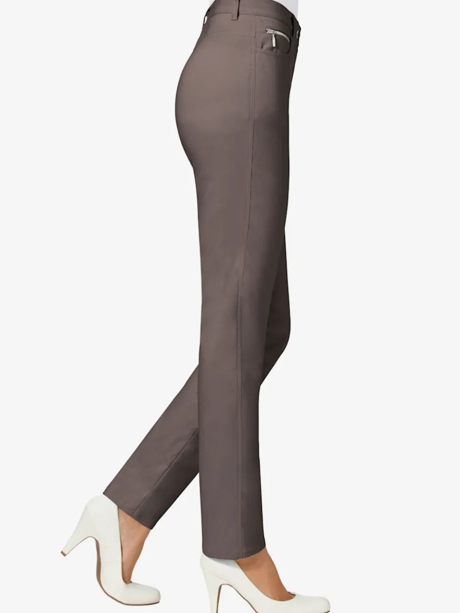 Pantalons extensibles avec poches zippées et passants
