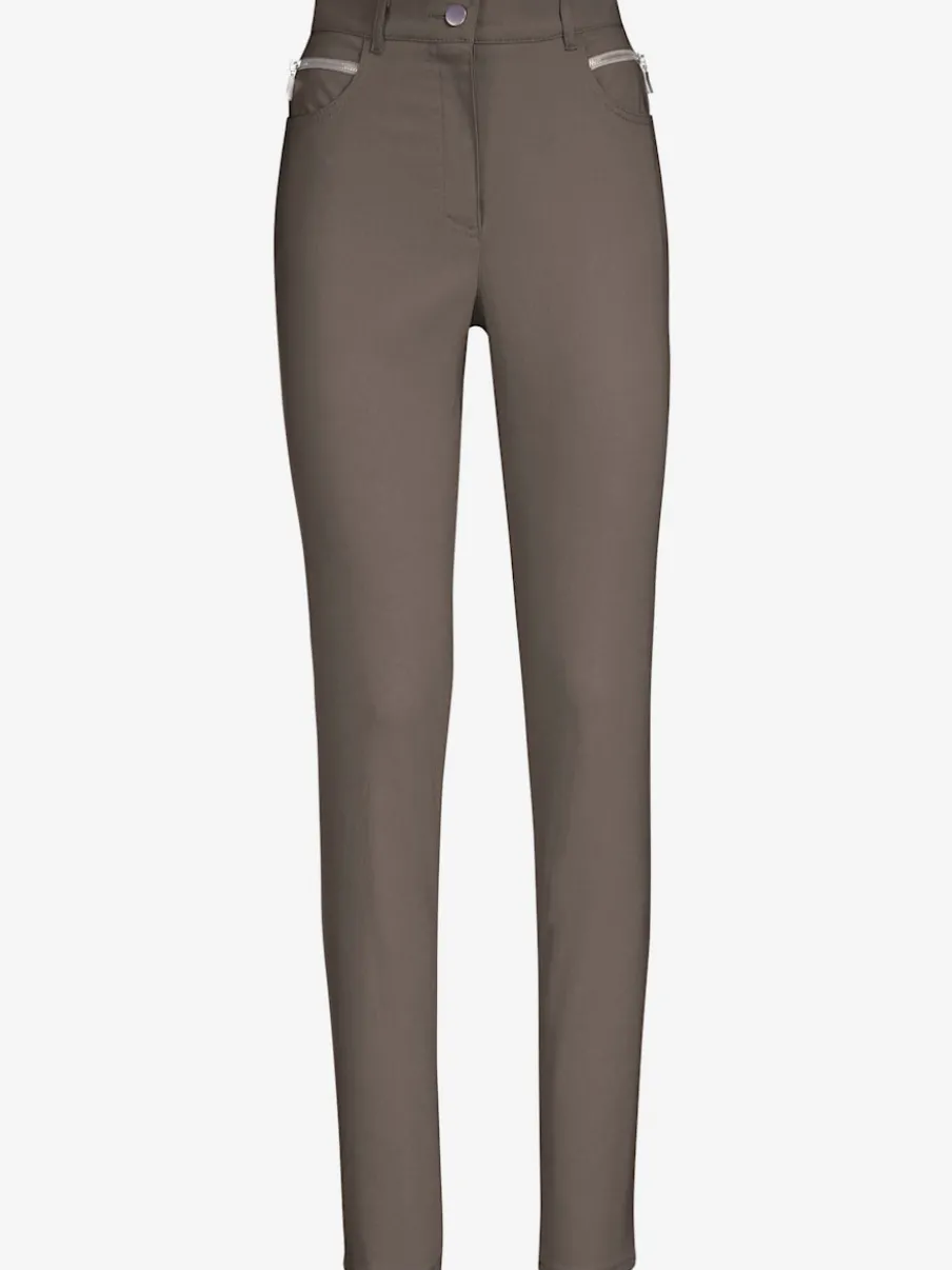 Pantalons extensibles avec poches zippées et passants