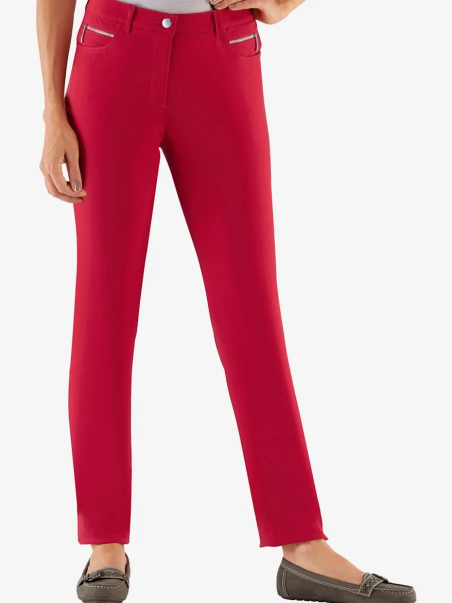 Pantalons extensibles avec poches zippées et passants