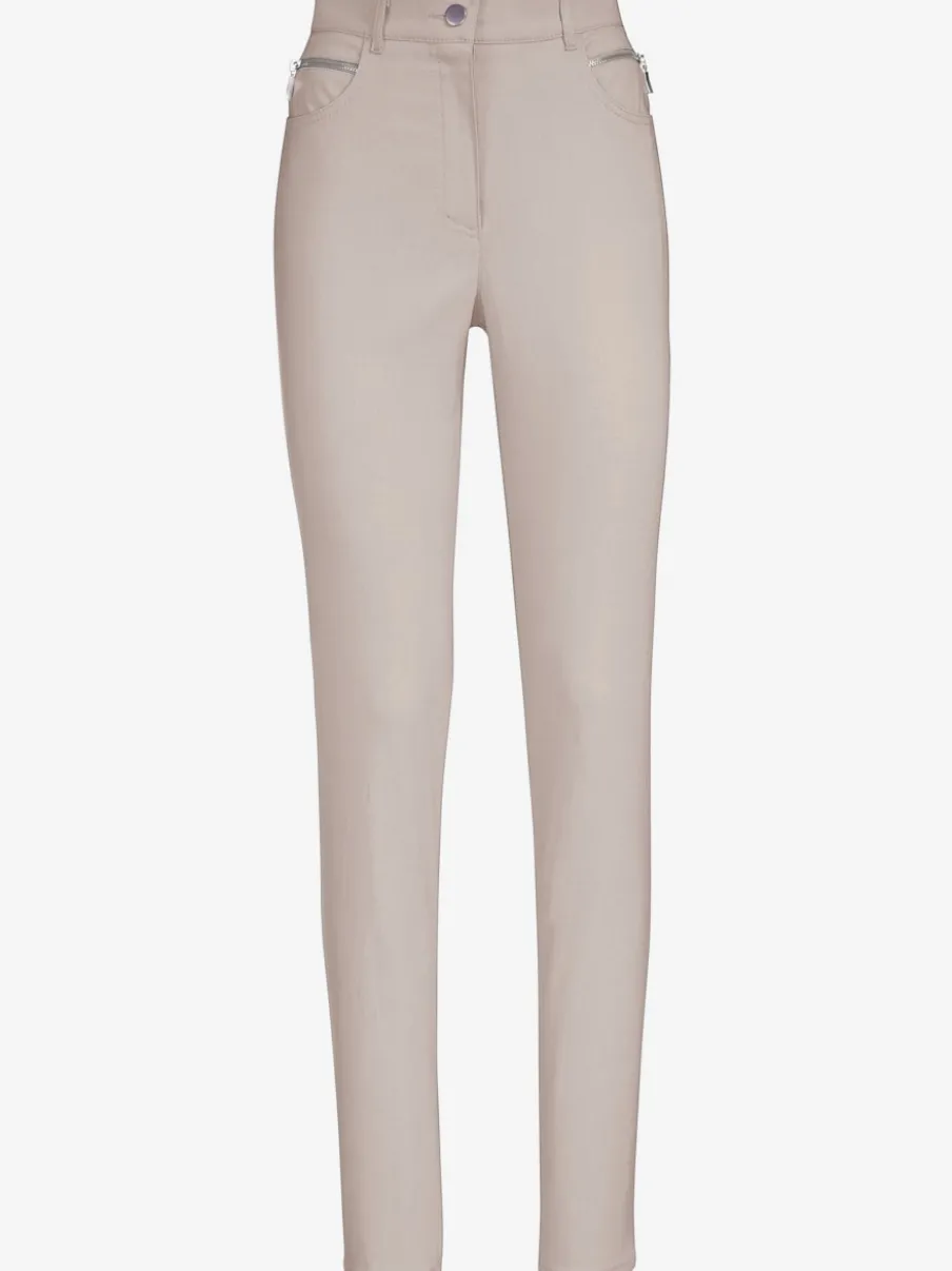 Pantalons extensibles avec poches zippées et passants