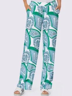 Pantalons fluides à l'imprimé extravagant avec poches