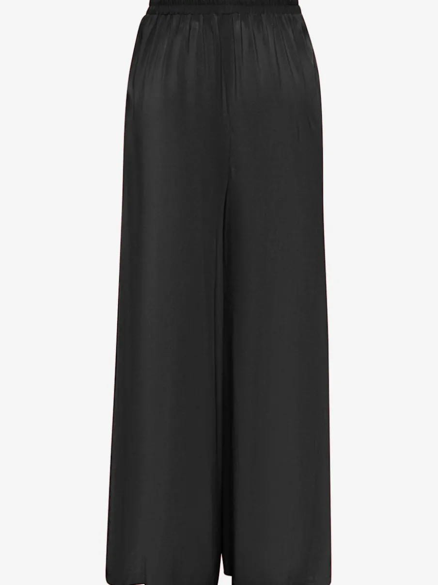 Pantalons fluides à poches latérales et taille élastiquée