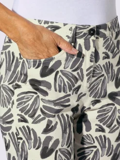 Pantalons imprimés au motif floral en coton durable