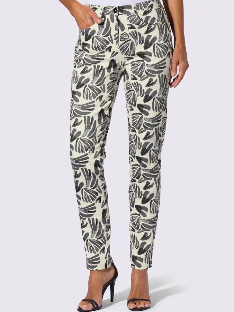 Pantalons imprimés au motif floral en coton durable