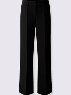 Pantalons à jambes larges avec plis et poches décoratives