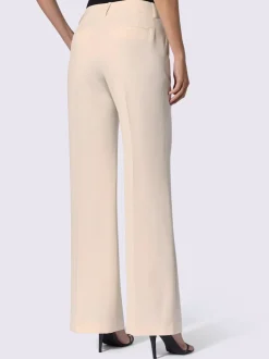 Pantalons à jambes larges avec plis et poches décoratives