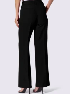 Pantalons à jambes larges avec plis et poches décoratives