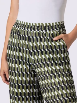 Pantalons à jambes larges avec ceinture élastique confortable