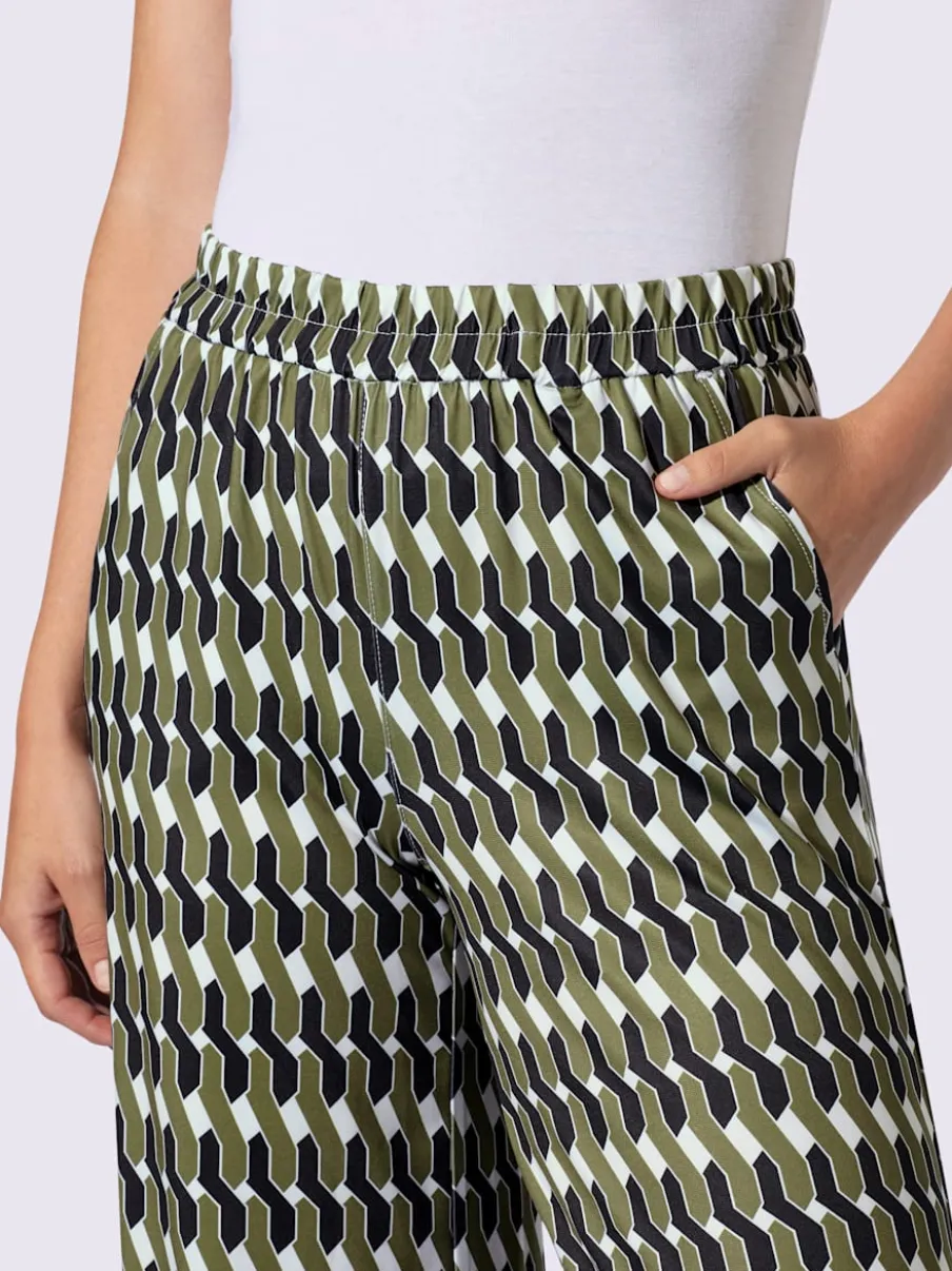 Pantalons à jambes larges avec ceinture élastique confortable