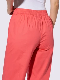 Pantalons jambes larges avec poches et ceinture élastique