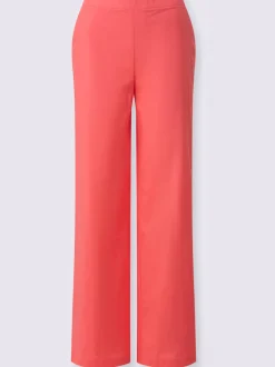 Pantalons jambes larges avec poches et ceinture élastique