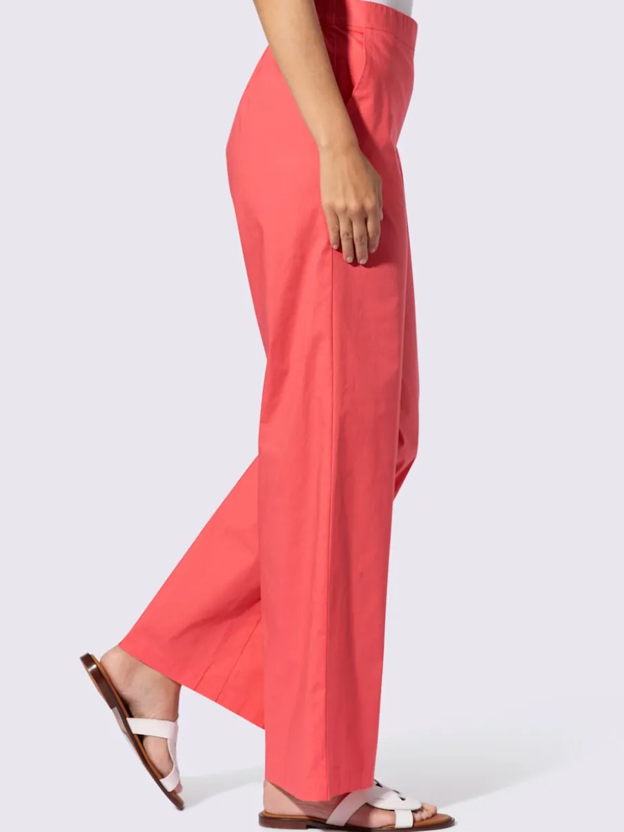 Pantalons jambes larges avec poches et ceinture élastique
