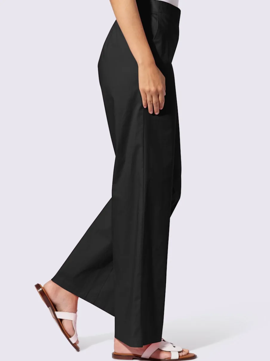 Pantalons jambes larges avec poches et ceinture élastique