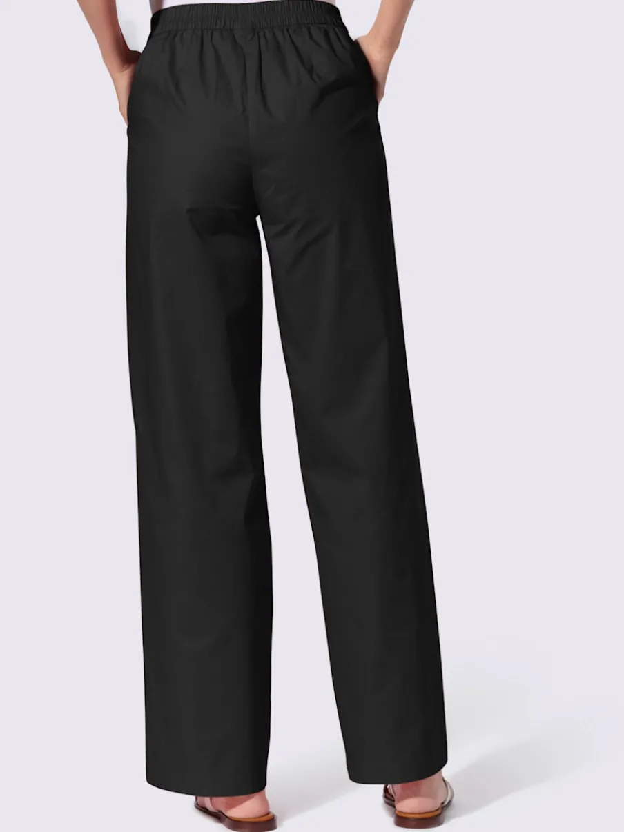 Pantalons jambes larges avec poches et ceinture élastique