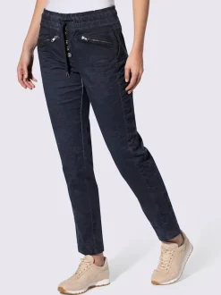 Pantalons jogging avec poches zippées et ceinture élastique
