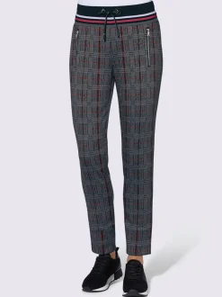 Pantalons jogging en jersey avec ceinture élastique contrastante